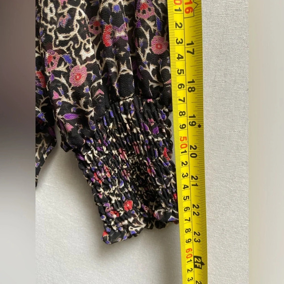 MISA LOS  ANGELES Floral Print Long Sleeve Blouse SZ S - Picture 12 of 14